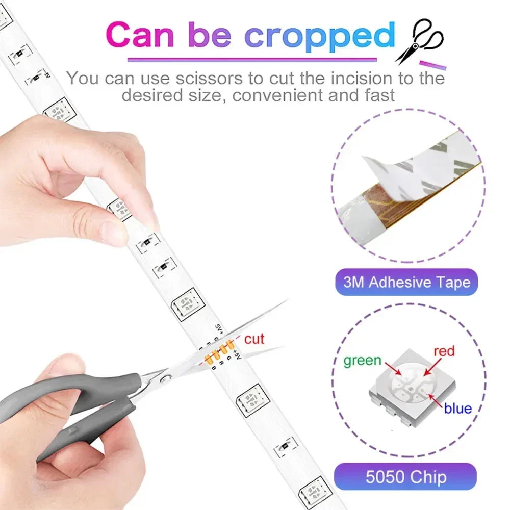 LED Strip Lights Smart Bluetooth 24Key Remote