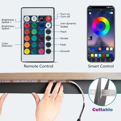 LED Strip Lights Smart Bluetooth 24Key Remote