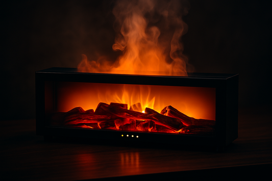 Fireplace flame humidifier lamp
