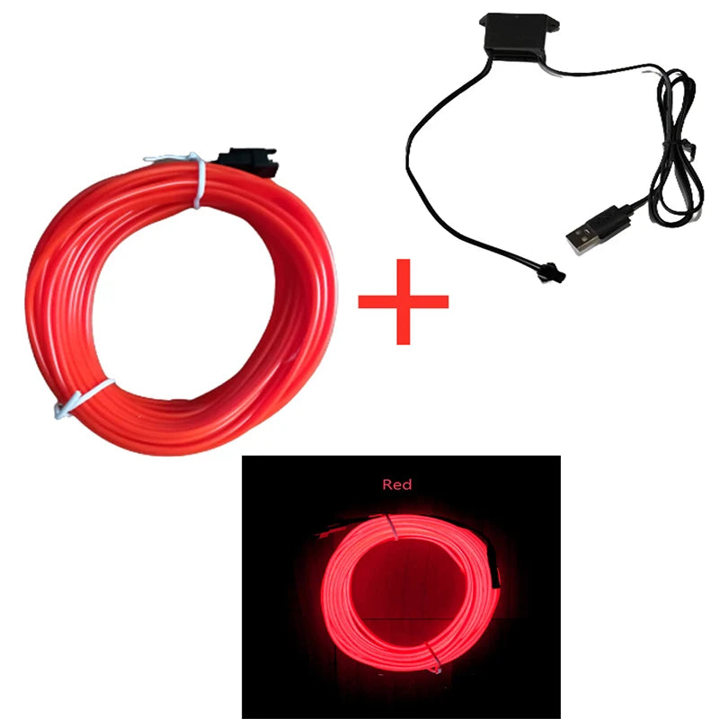 Car Interior Led Decorative Wiring Neon Strip