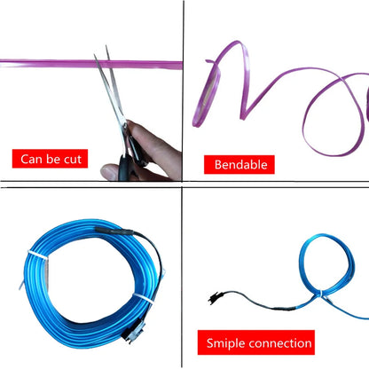 Car Interior Led Decorative Wiring Neon Strip