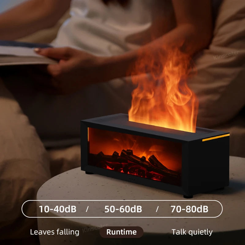 Fireplace flame humidifier lamp